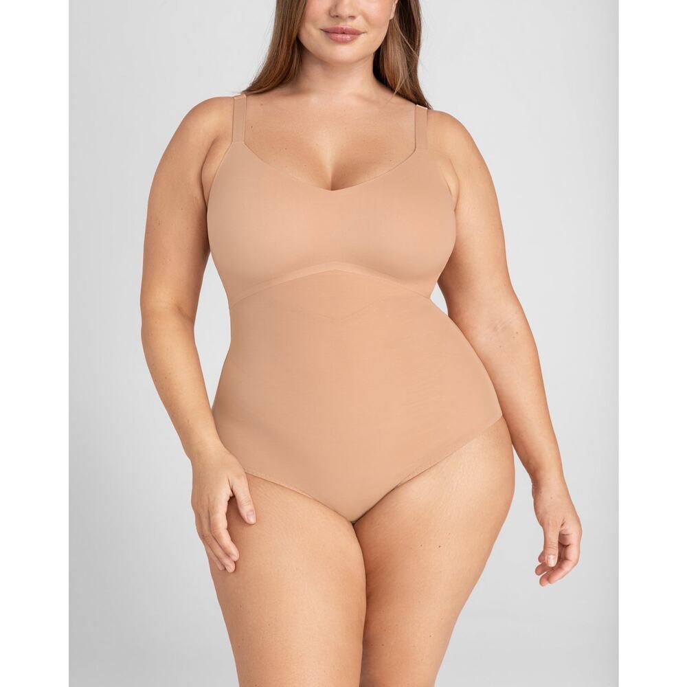 Honeylove Cami Bodysuit Size XL Sculpting Shapewear Body-Contouring Sand Nude